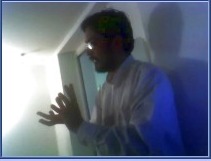 Energy healer with hands in front